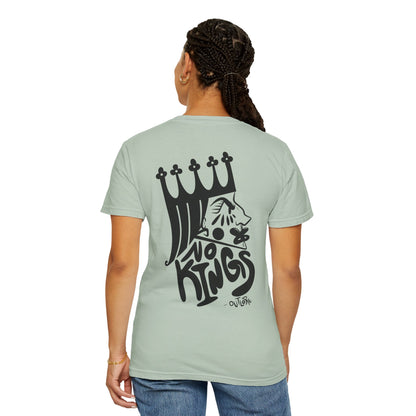 NO KINGS Unisex Garment-Dyed Graphic Tee, Cool Casual Shirt, Streetwear Fashion, Unique Gift for Him or Her, Summer Wear, No Kings Design