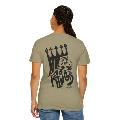 NO KINGS Unisex Garment-Dyed Graphic Tee, Cool Casual Shirt, Streetwear Fashion, Unique Gift for Him or Her, Summer Wear, No Kings Design