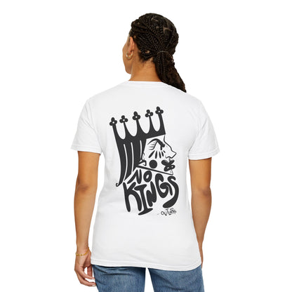 NO KINGS Unisex Garment-Dyed Graphic Tee, Cool Casual Shirt, Streetwear Fashion, Unique Gift for Him or Her, Summer Wear, No Kings Design