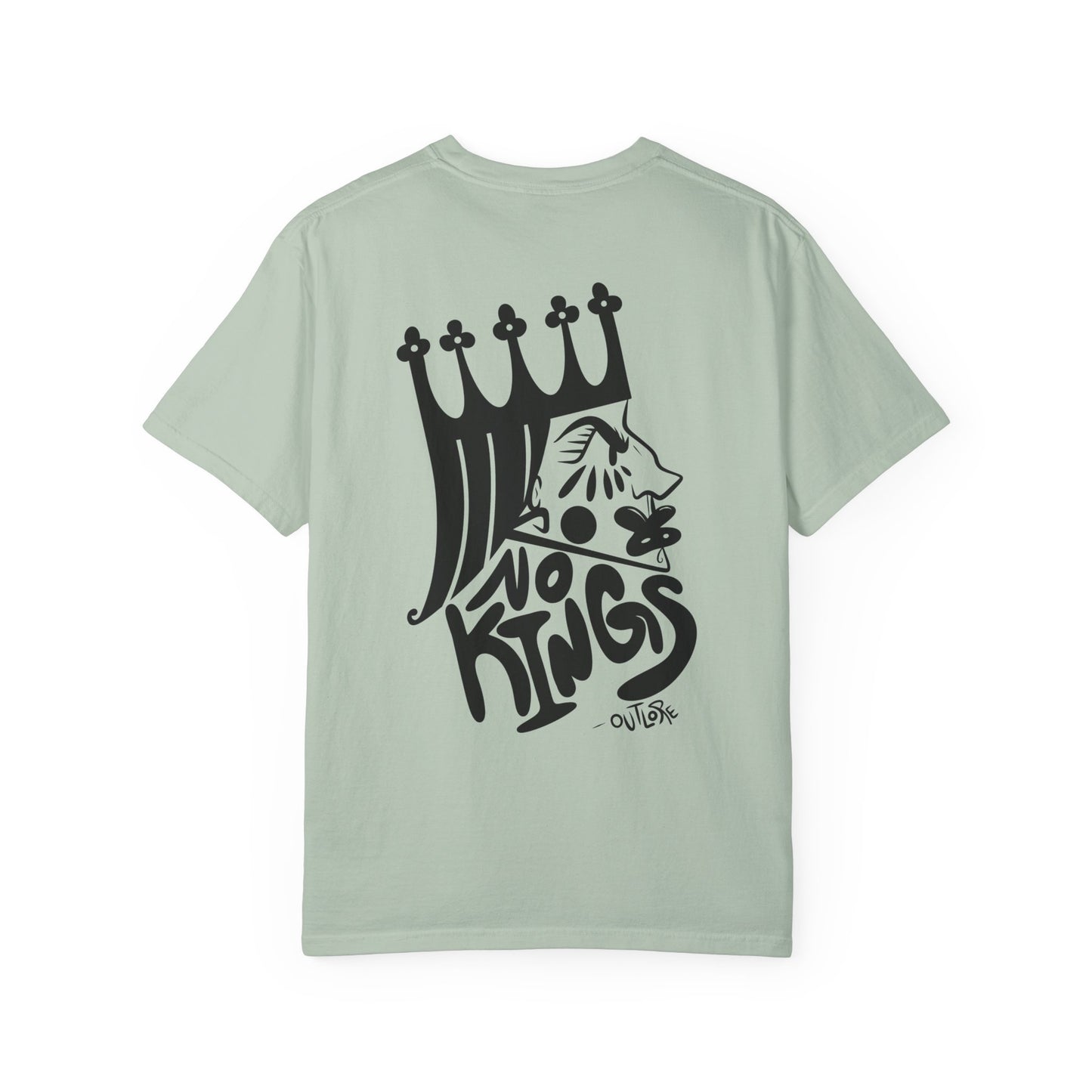 NO KINGS Unisex Garment-Dyed Graphic Tee, Cool Casual Shirt, Streetwear Fashion, Unique Gift for Him or Her, Summer Wear, No Kings Design
